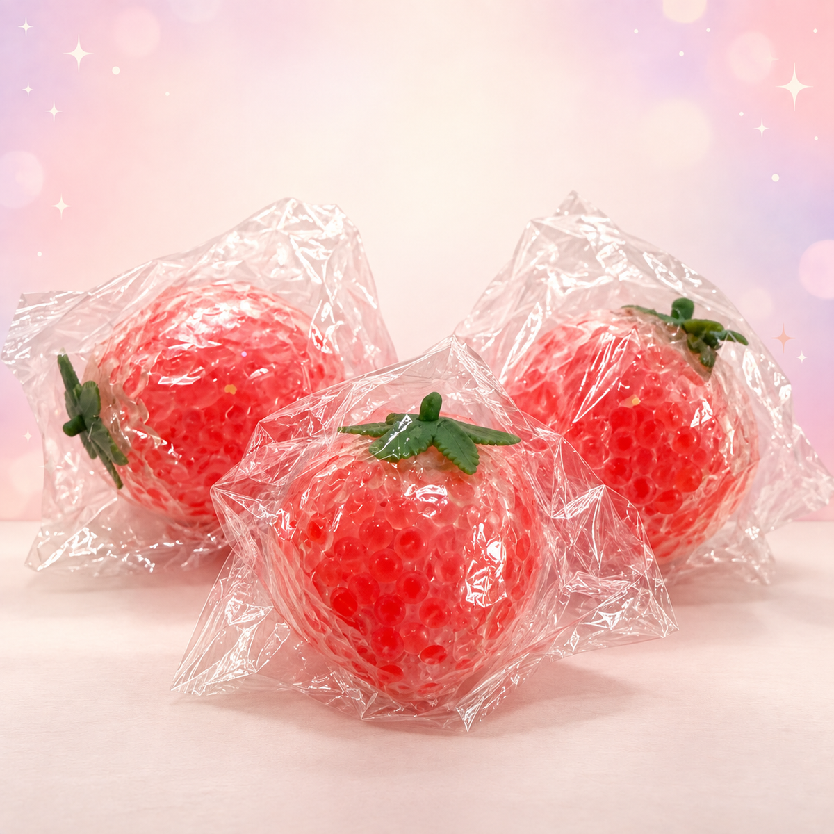 Strawberry Bead Squishy Sensory Stress-Relief Toy
