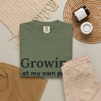 Growing at My Own Pace T-shirt | Floral Self-Love Quote Tee