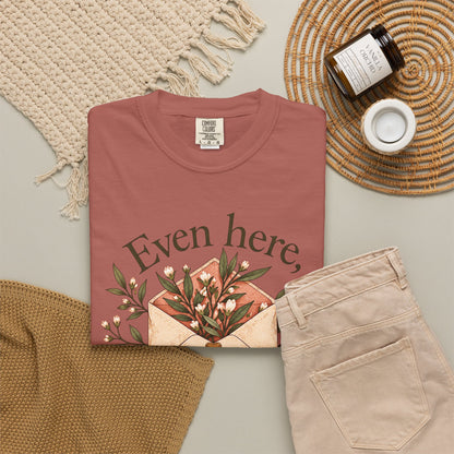 Plant Envelope Tee — "Even here, something good is growing" Inspirational T-Shirt
