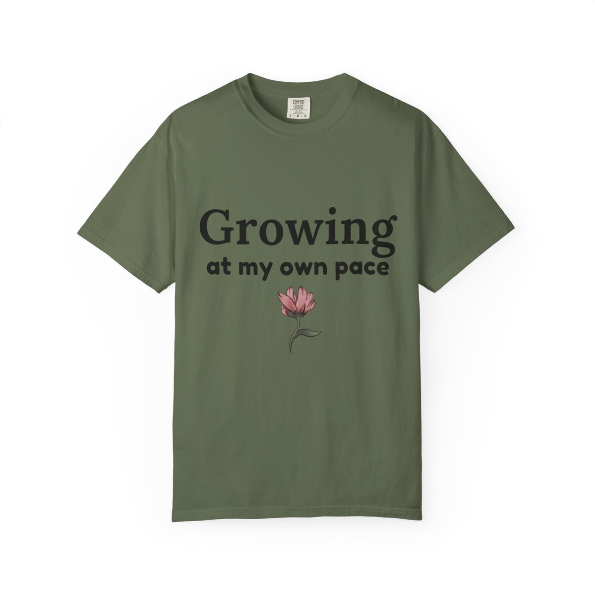 Growing at My Own Pace T-shirt | Floral Self-Love Quote Tee