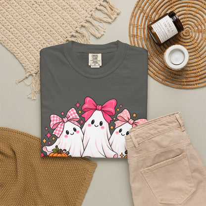 Cute Pink Bow Ghosts Halloween T-Shirt