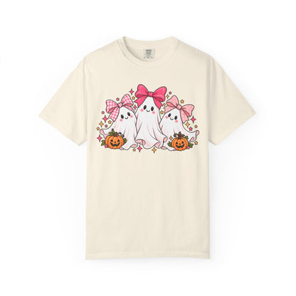 Cute Pink Bow Ghosts Halloween T-Shirt