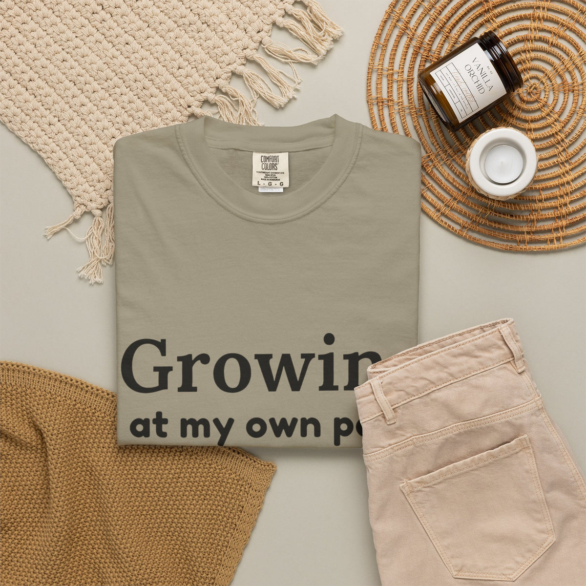 Growing at My Own Pace T-shirt | Floral Self-Love Quote Tee