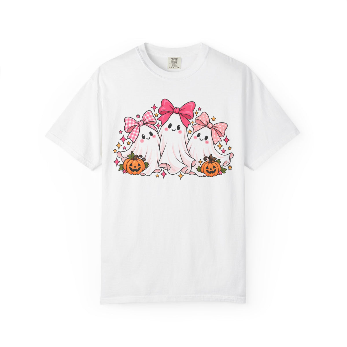 Cute Pink Bow Ghosts Halloween T-Shirt