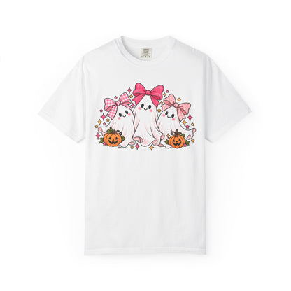 Cute Pink Bow Ghosts Halloween T-Shirt