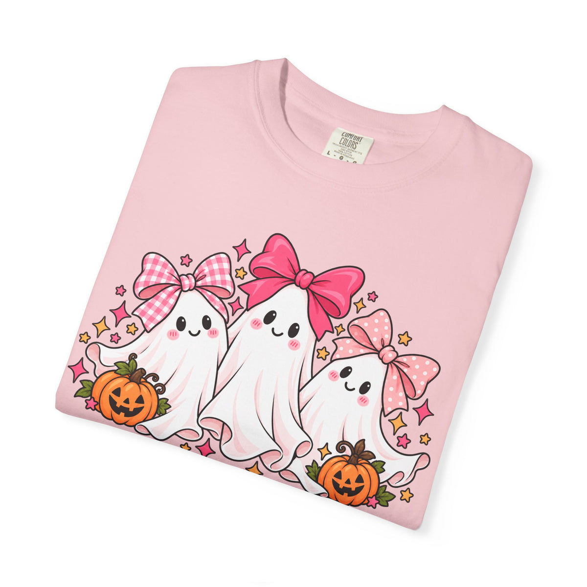 Cute Pink Bow Ghosts Halloween T-Shirt
