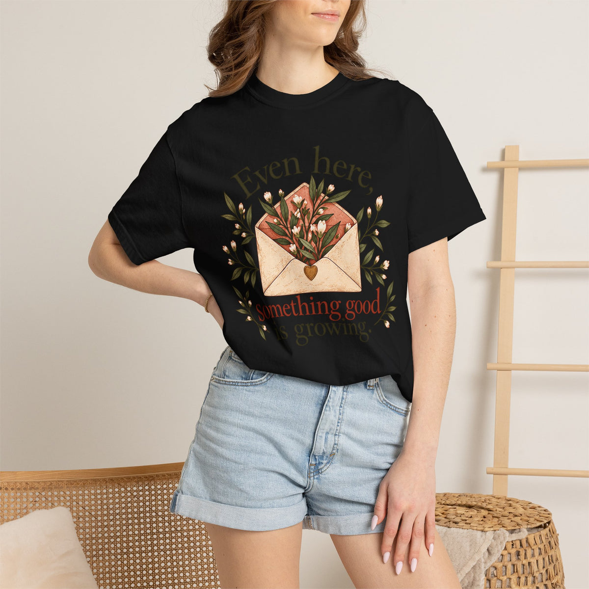 Plant Envelope Tee — "Even here, something good is growing" Inspirational T-Shirt