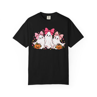 Cute Pink Bow Ghosts Halloween T-Shirt