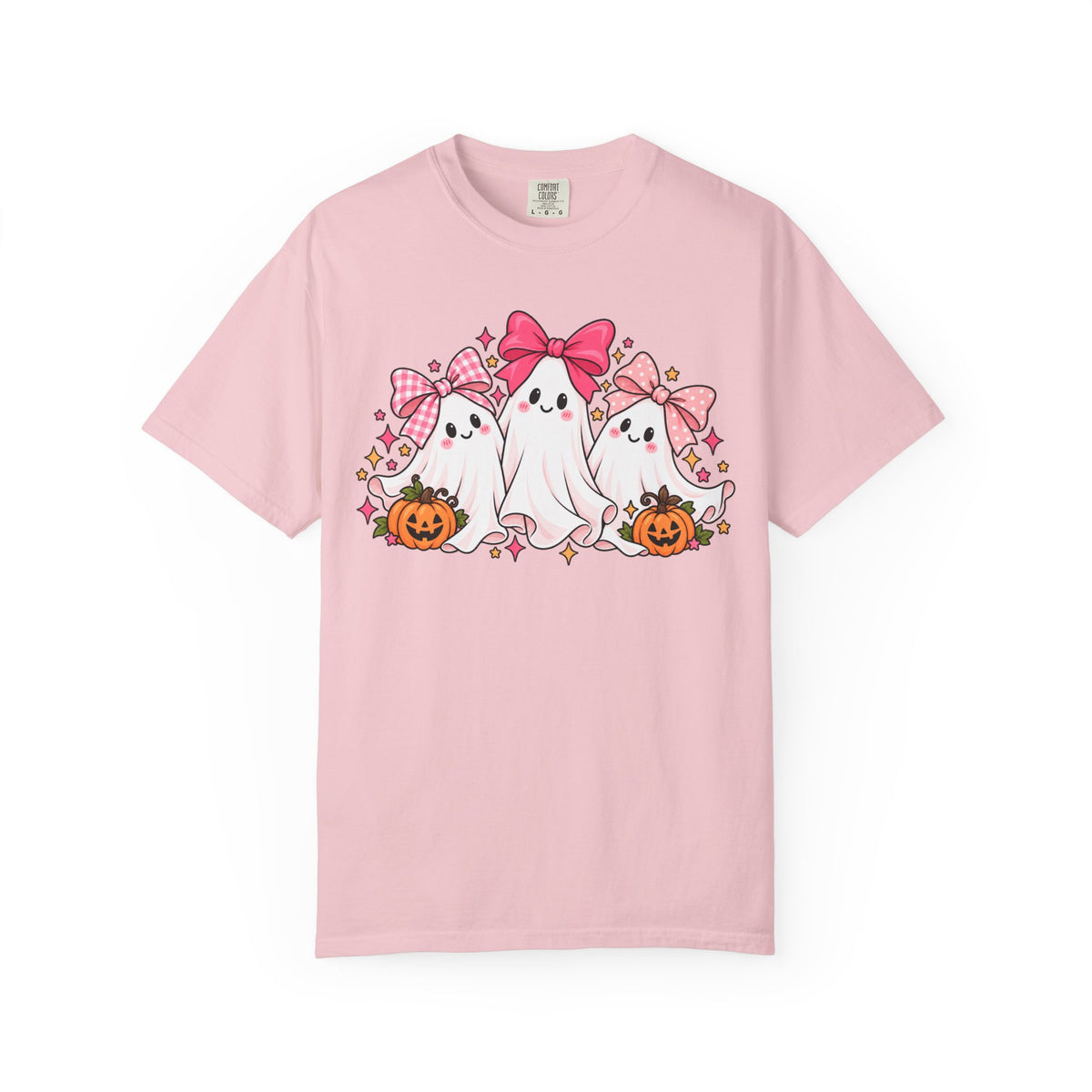 Cute Pink Bow Ghosts Halloween T-Shirt