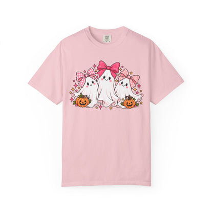 Cute Pink Bow Ghosts Halloween T-Shirt