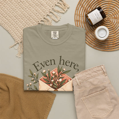 Plant Envelope Tee — "Even here, something good is growing" Inspirational T-Shirt