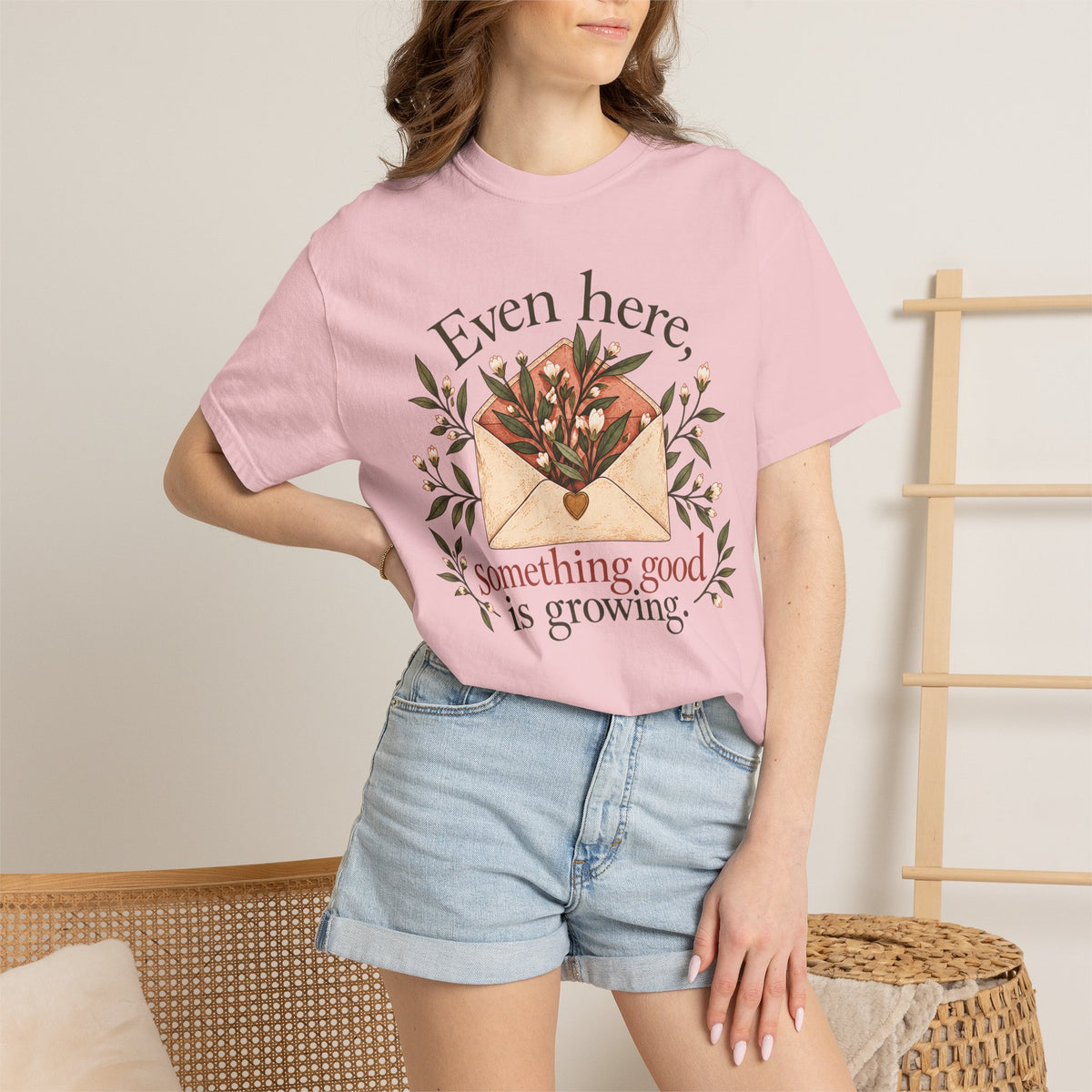 Plant Envelope Tee — "Even here, something good is growing" Inspirational T-Shirt