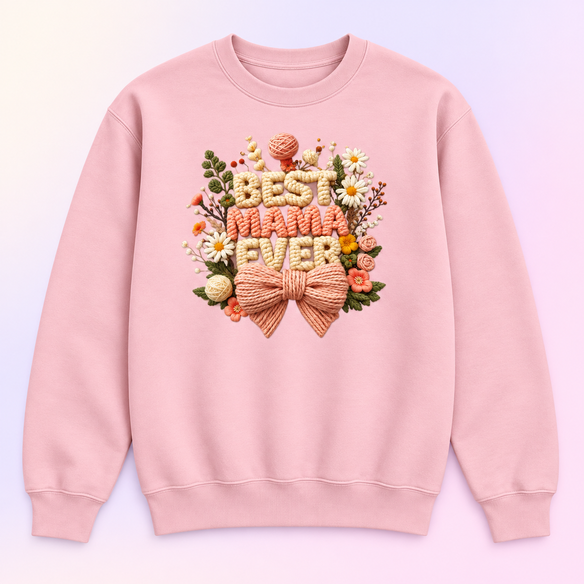 Best Mama Ever Floral Crewneck Sweatshirt – Mother’s Day Gift