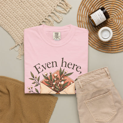 Plant Envelope Tee — "Even here, something good is growing" Inspirational T-Shirt