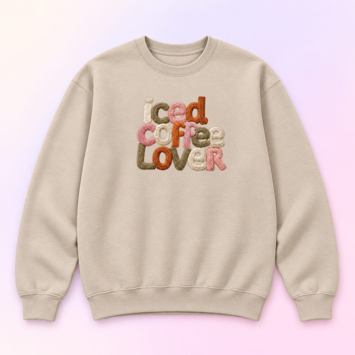 Iced Coffee Lover Crewneck Sweatshirt – Coffee Gift for Her