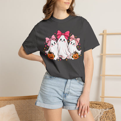 Cute Pink Bow Ghosts Halloween T-Shirt