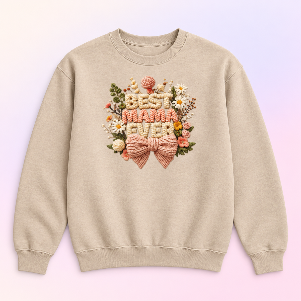 Best Mama Ever Floral Crewneck Sweatshirt – Mother’s Day Gift