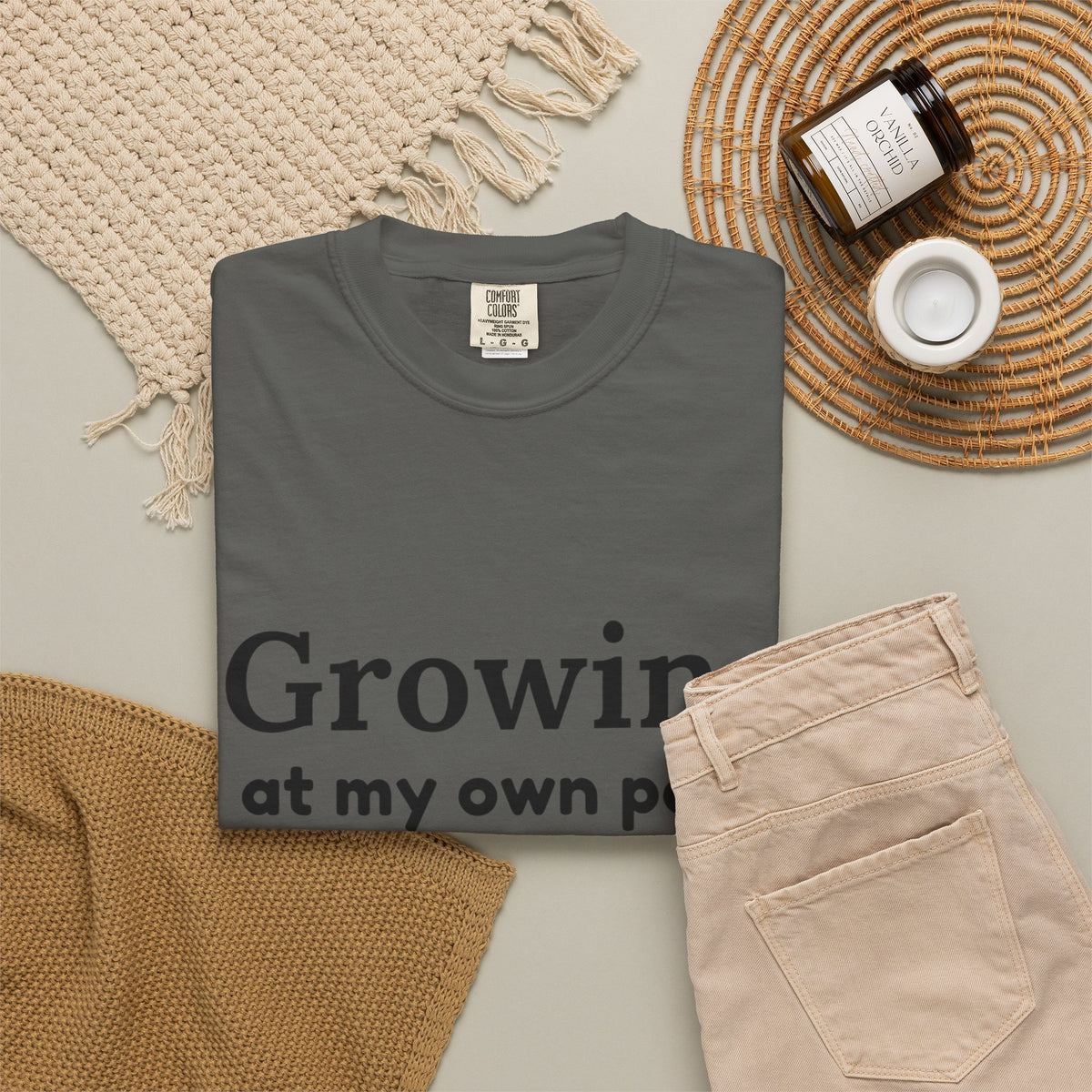 Growing at My Own Pace T-shirt | Floral Self-Love Quote Tee