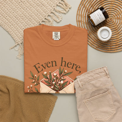Plant Envelope Tee — "Even here, something good is growing" Inspirational T-Shirt
