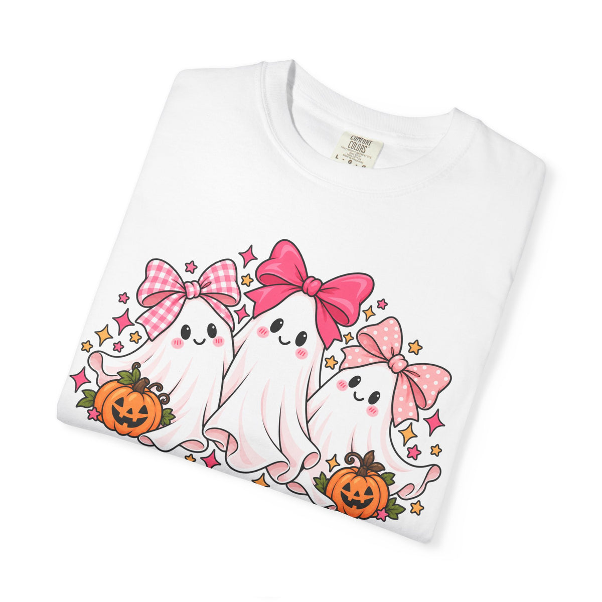 Cute Pink Bow Ghosts Halloween T-Shirt