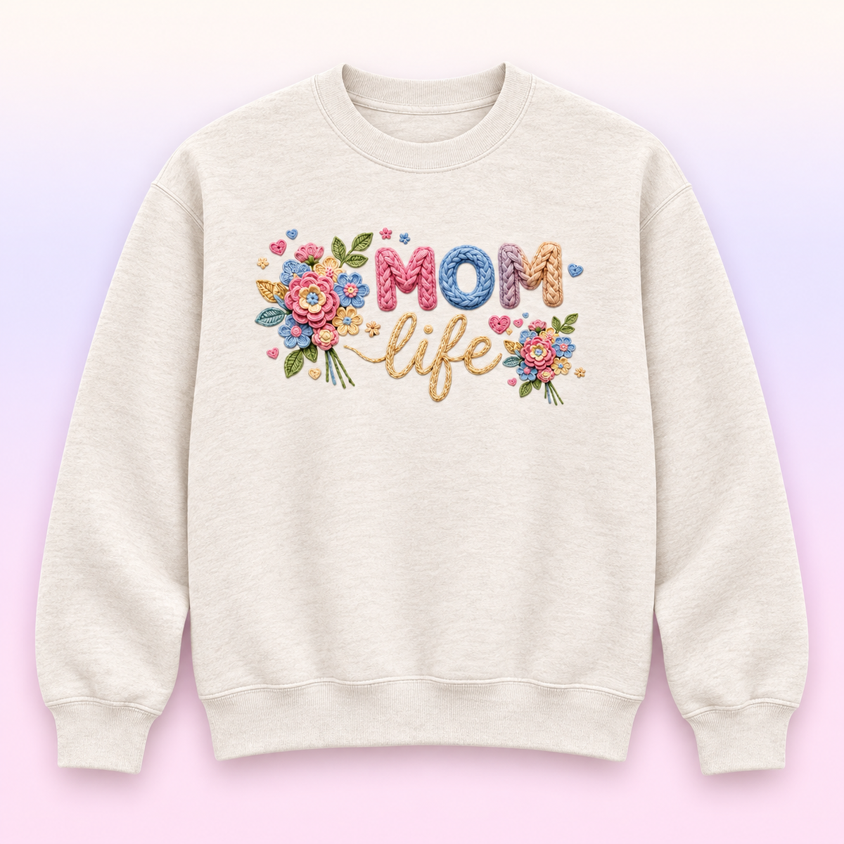 Floral Mom Life Crewneck Sweatshirt – Cute Mother’s Day Gift