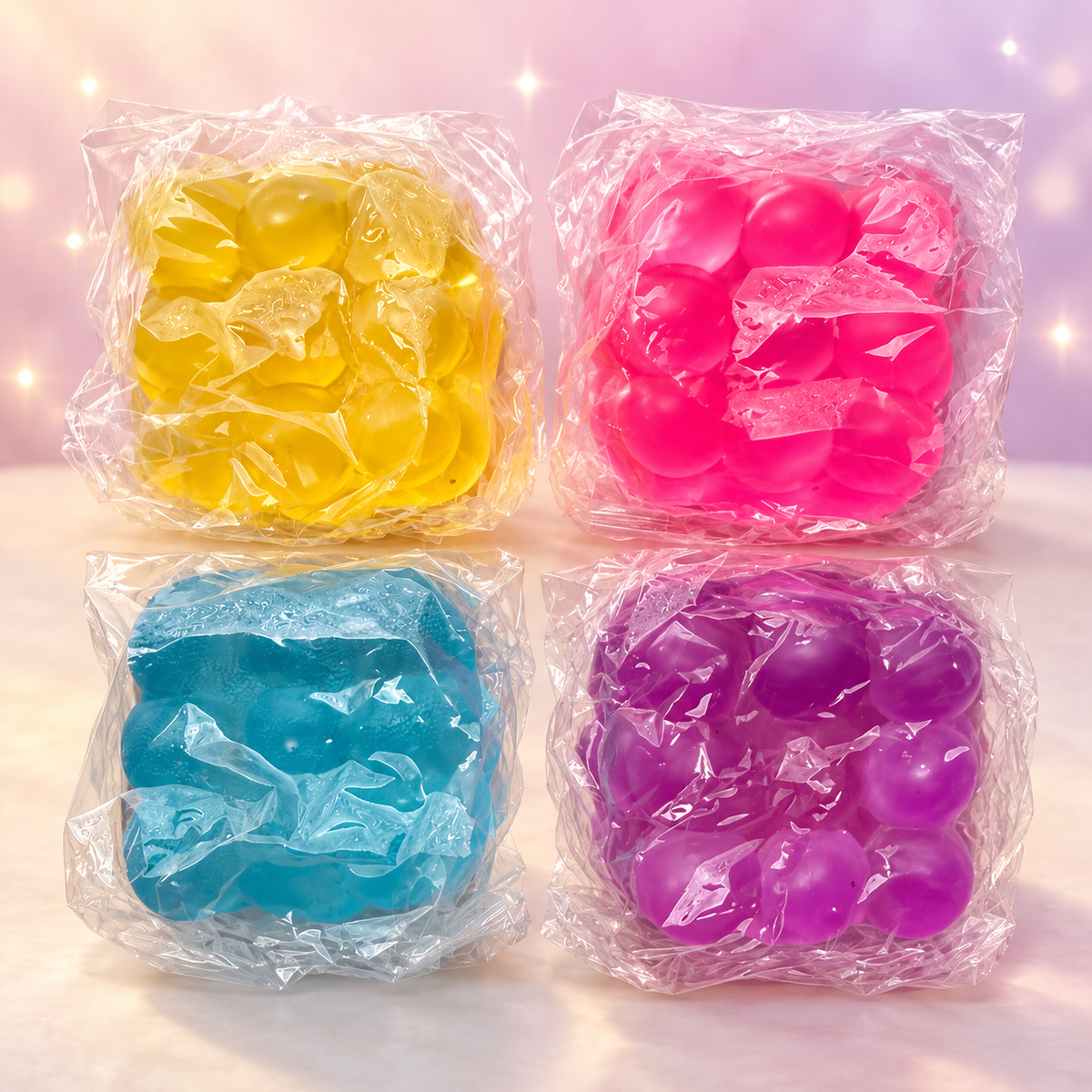 Rounded Bubble Cube Squishy Toy – 2.5-Inch Sensory Fidget