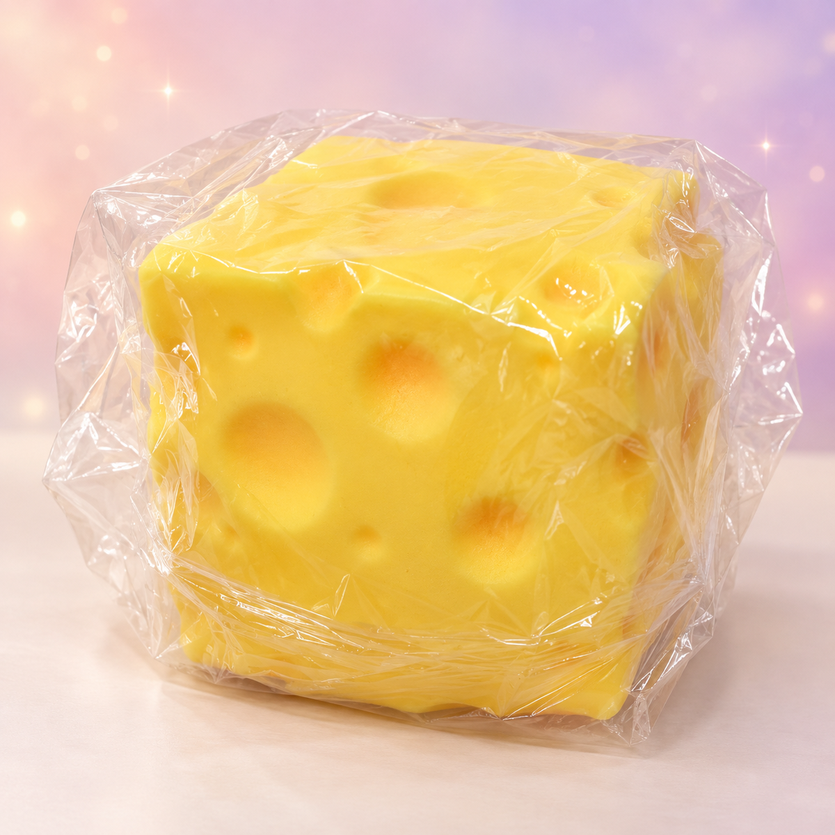 Large Yellow Cheese Cube Squishy