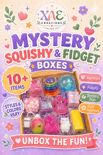 XAE Mystery Squishy & Fidget Box – 10+ Surprise Sensory Toys
