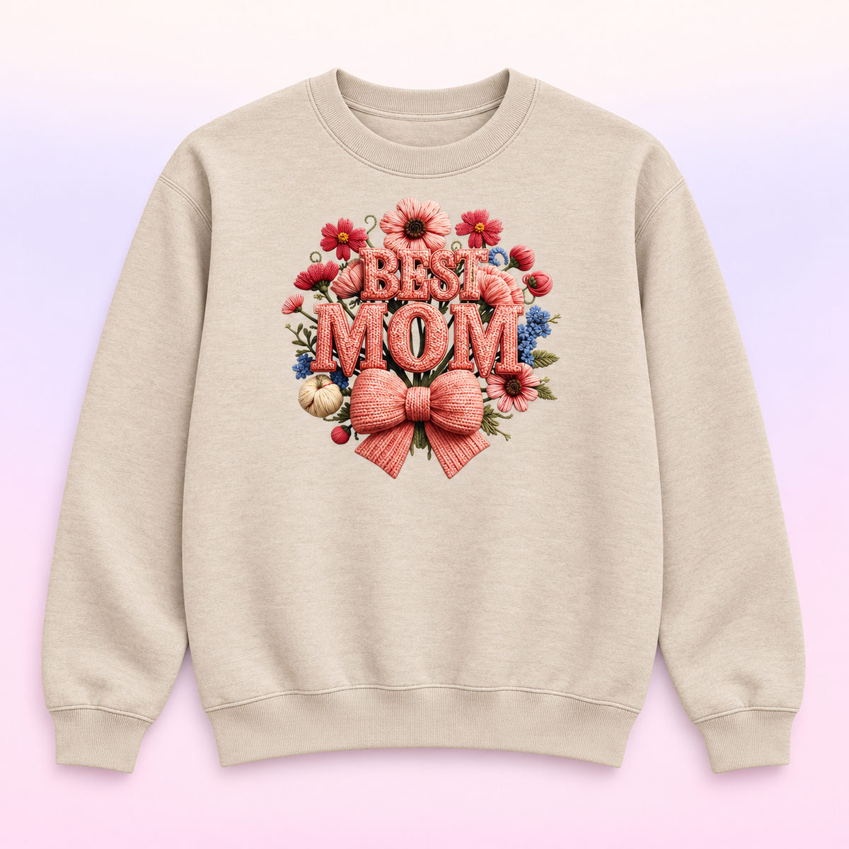 Best Mom Floral Crewneck Sweatshirt – Mother’s Day Gift