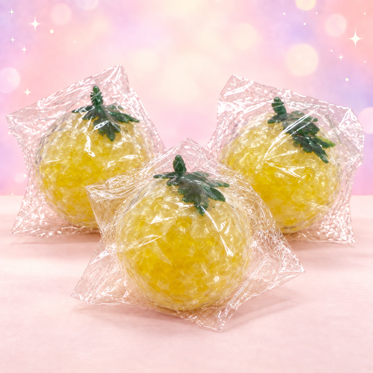 2.5-Inch Pineapple Bead Squishy Sensory Stress-Relief Toy