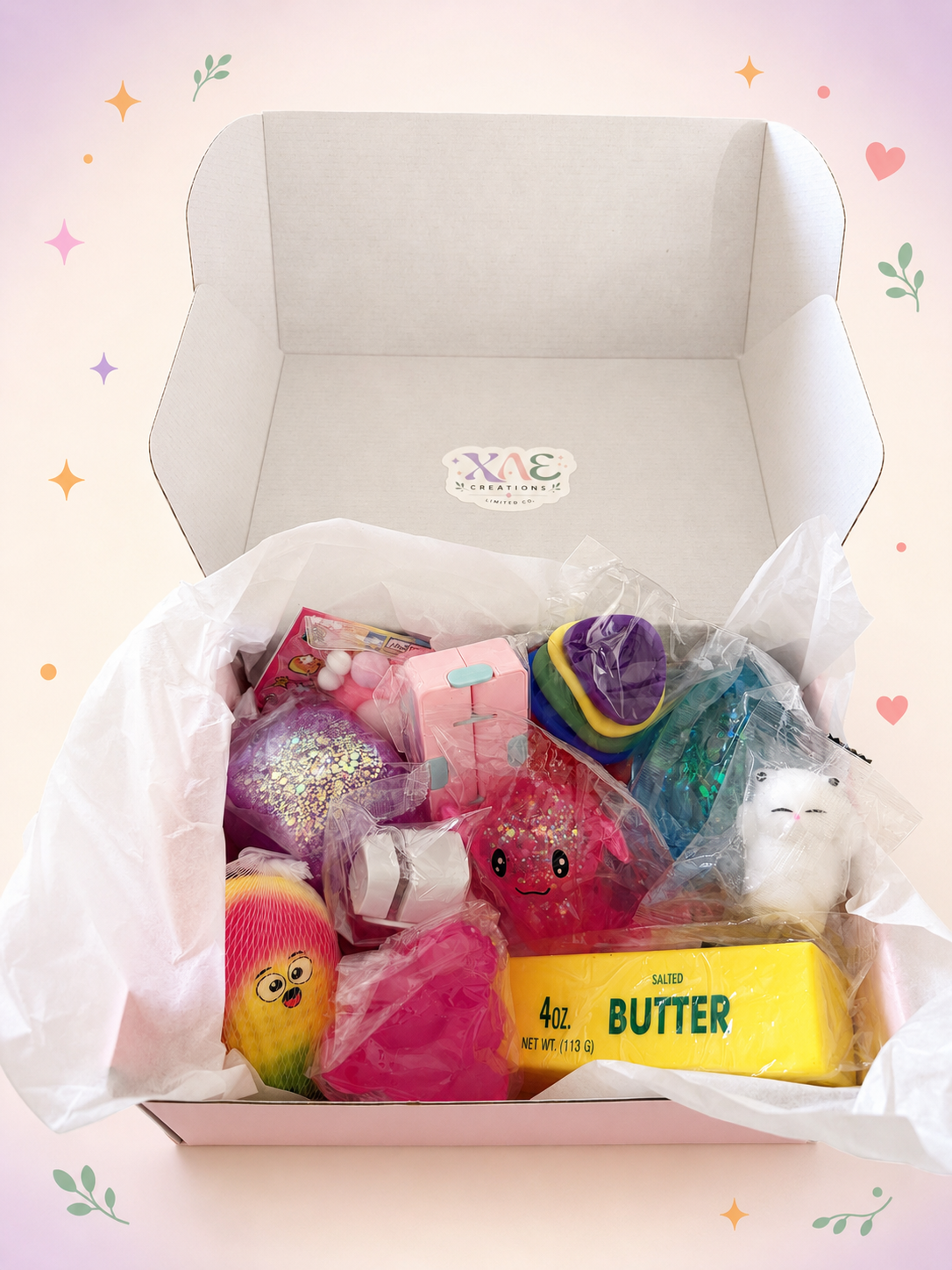 XAE Mystery Squishy & Fidget Box – 10+ Surprise Sensory Toys